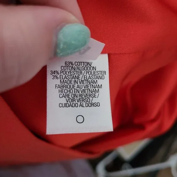 Tahari US Women's Size 10 Orange Twill Sheath Dress Sleeveless Lined Square Neck - Picture 10 of 13